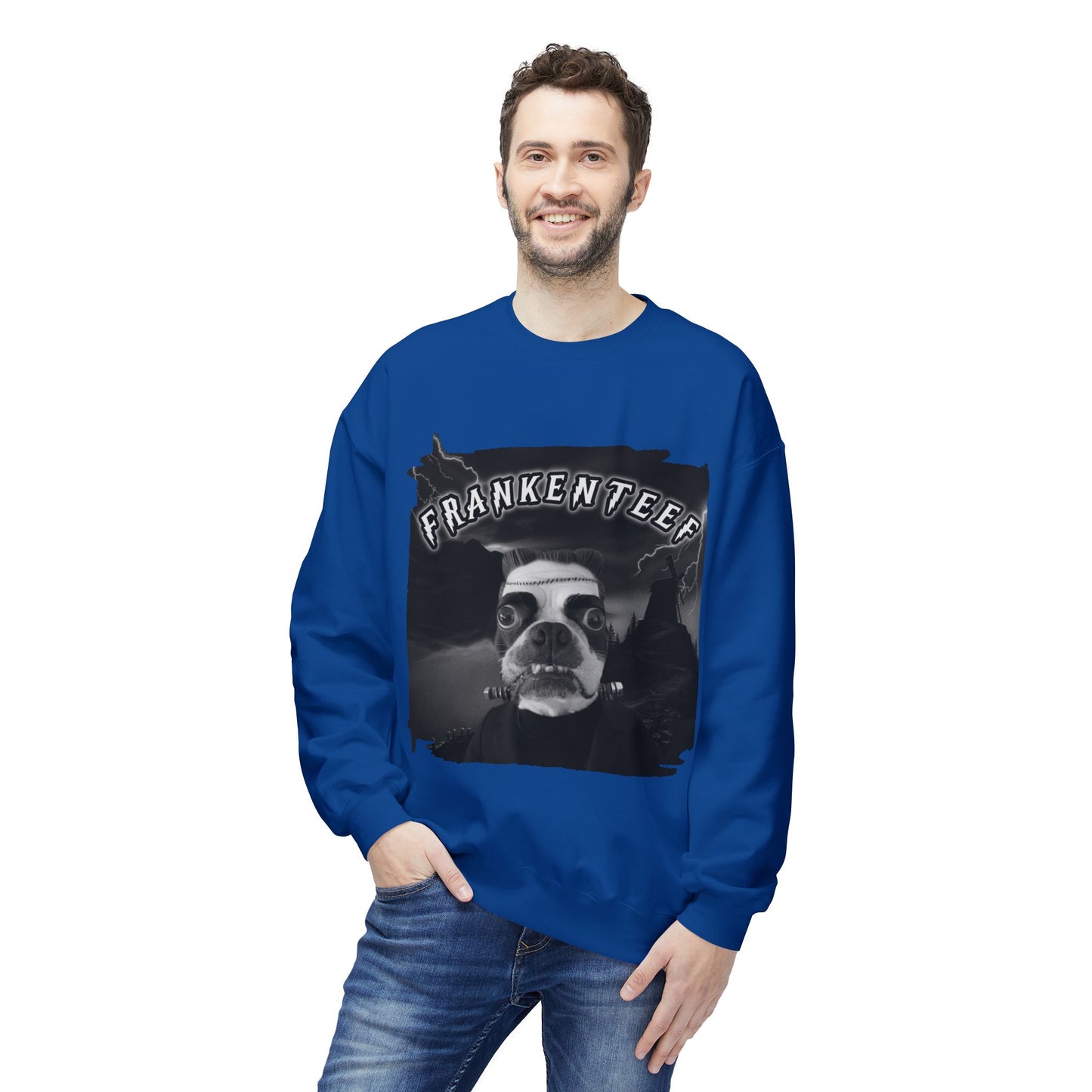 Frankenteef Crewneck Sweatshirt: Monster's Embrace