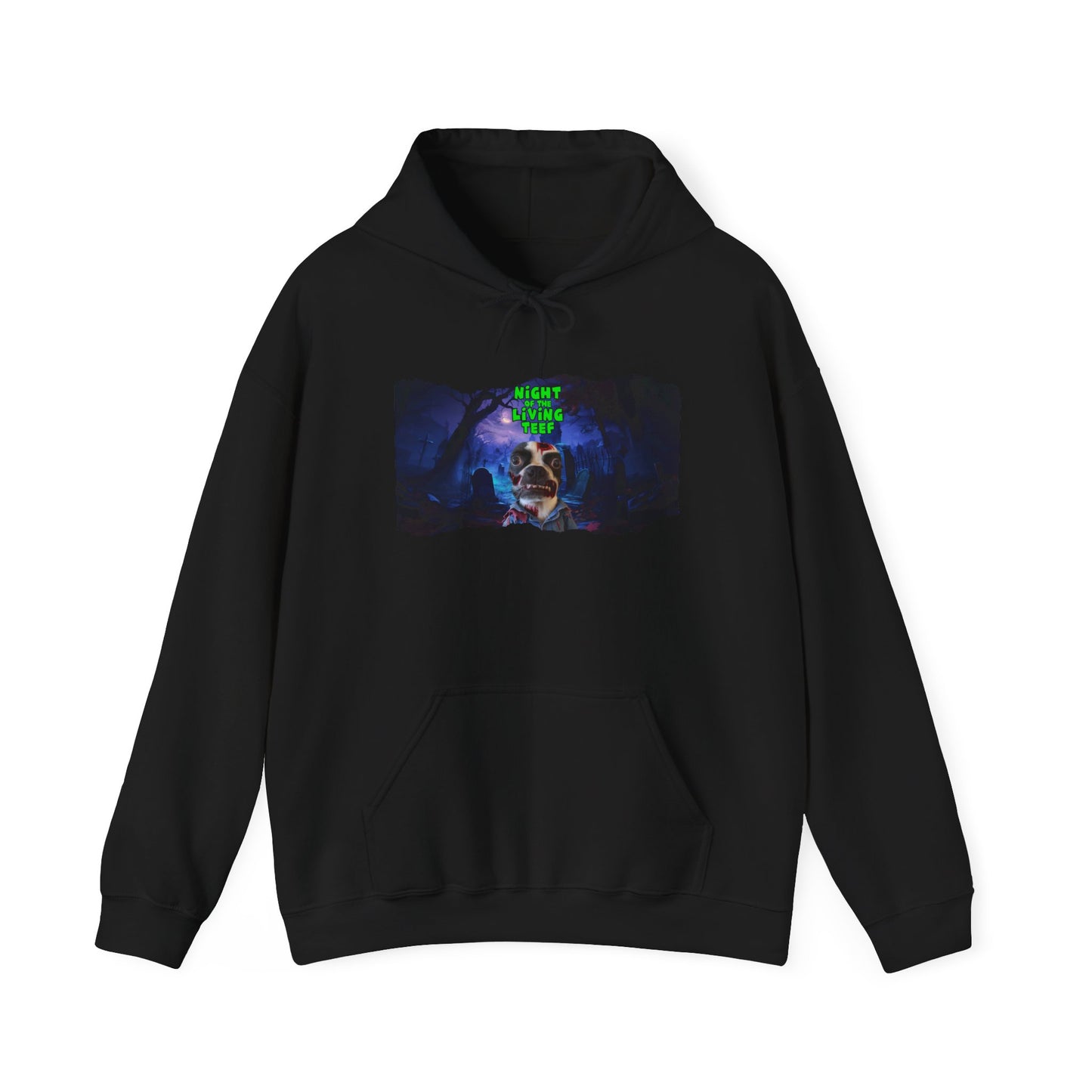 Night of the Living Teef Unisex Pullover Hoodie: Cozy Zombie Comfort