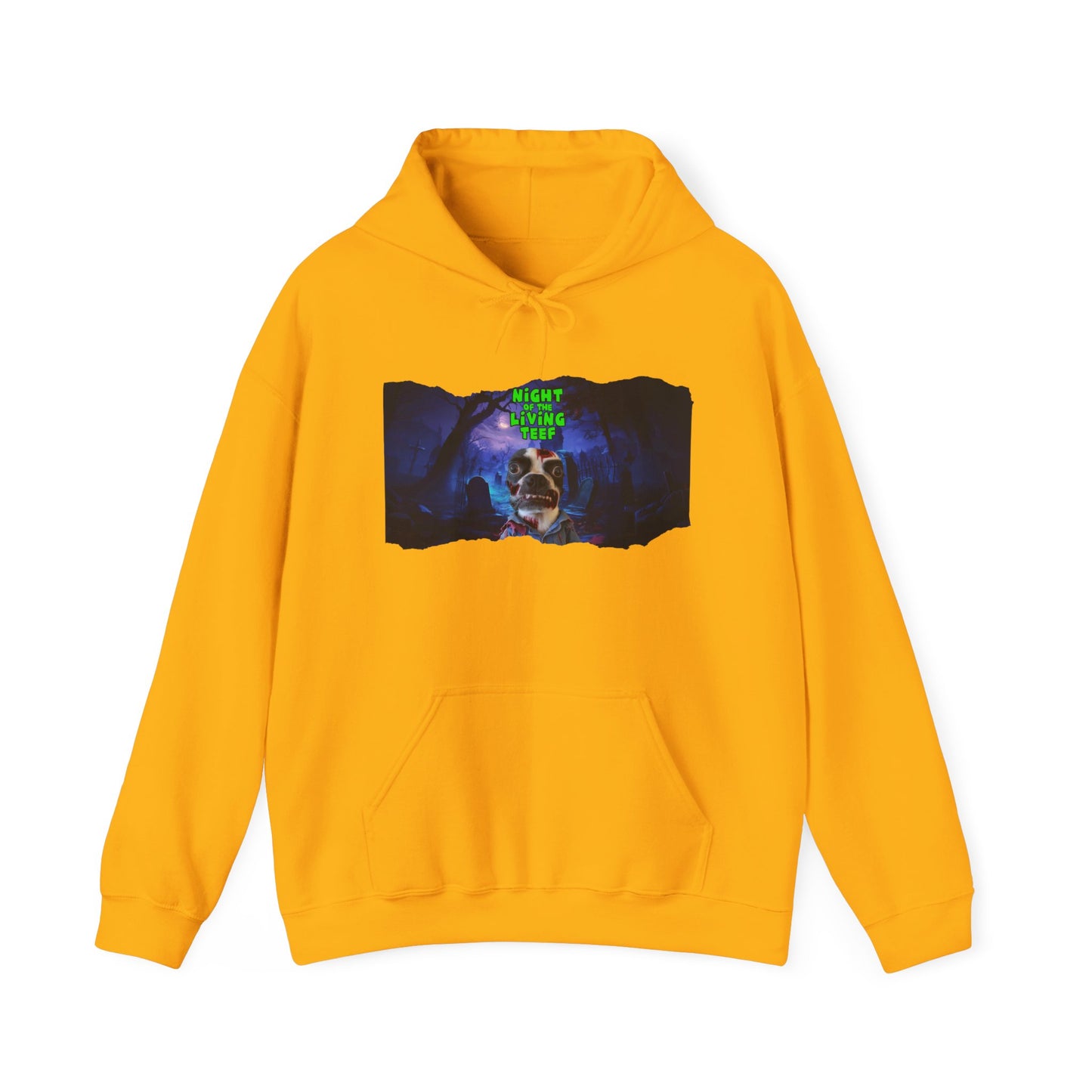 Night of the Living Teef Unisex Pullover Hoodie: Cozy Zombie Comfort