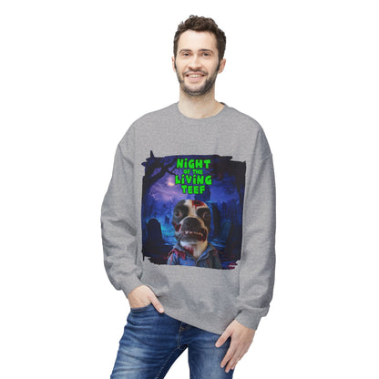 Night of the Living Teef Crewneck Sweatshirt: Zombie Comfort
