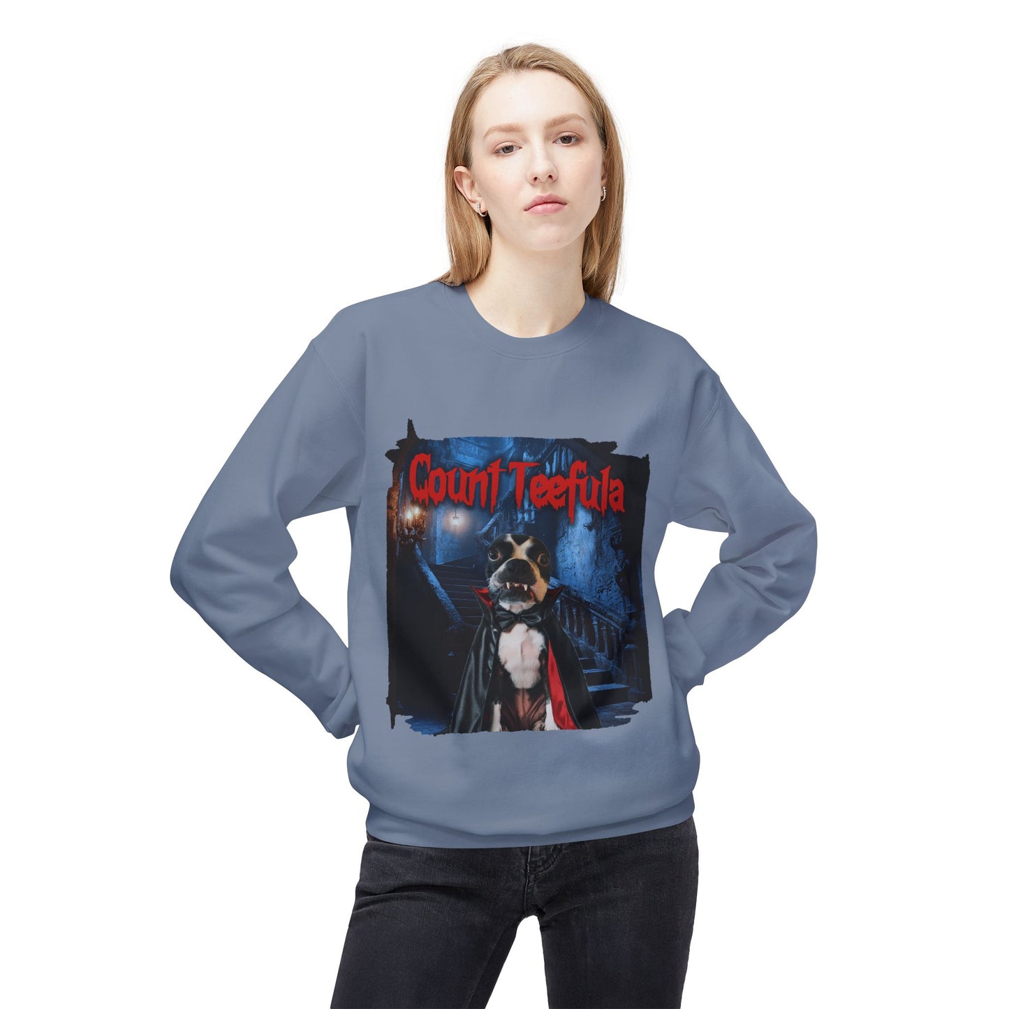 Count Teefula Crewneck Sweatshirt: Gothic Coziness
