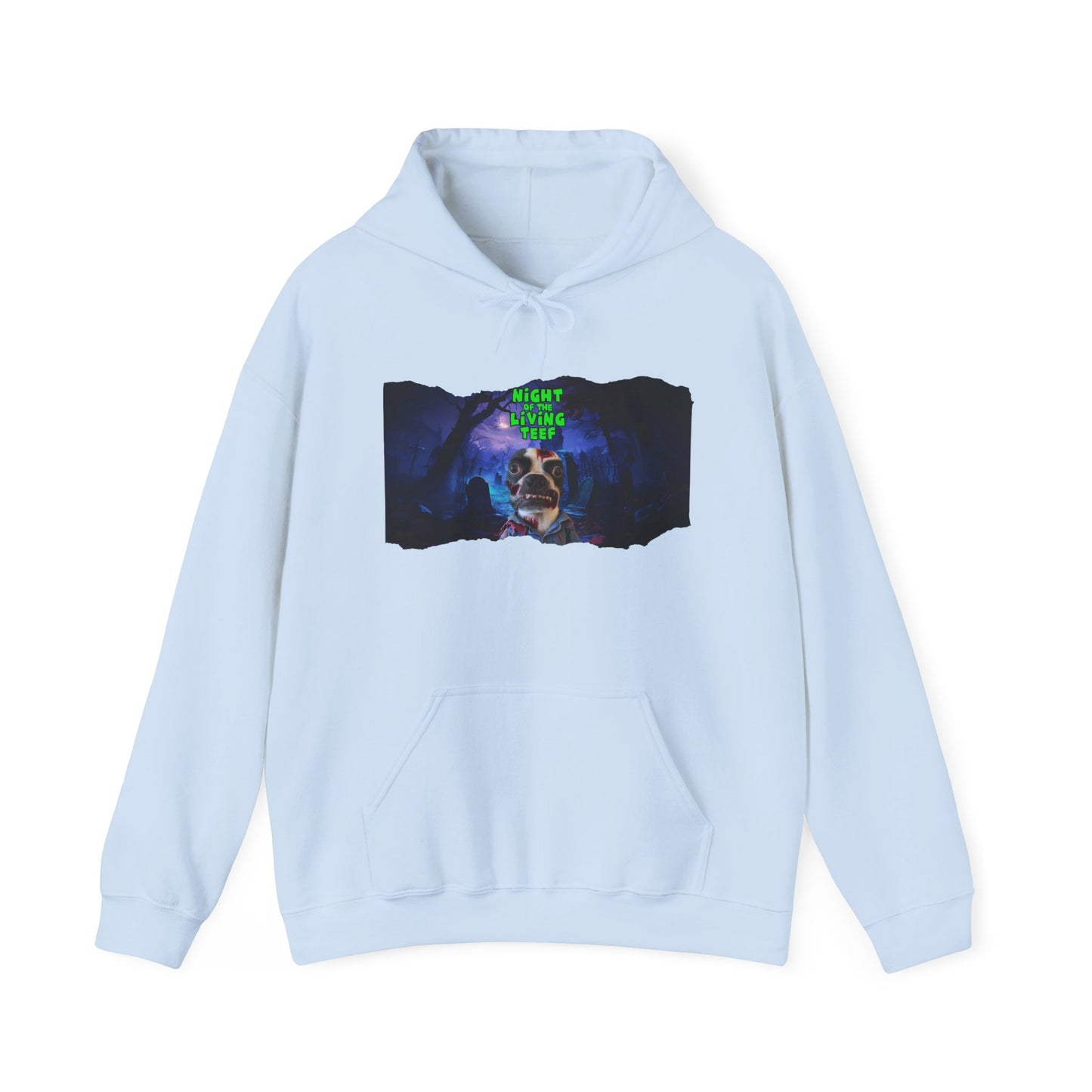 Night of the Living Teef Unisex Pullover Hoodie: Cozy Zombie Comfort