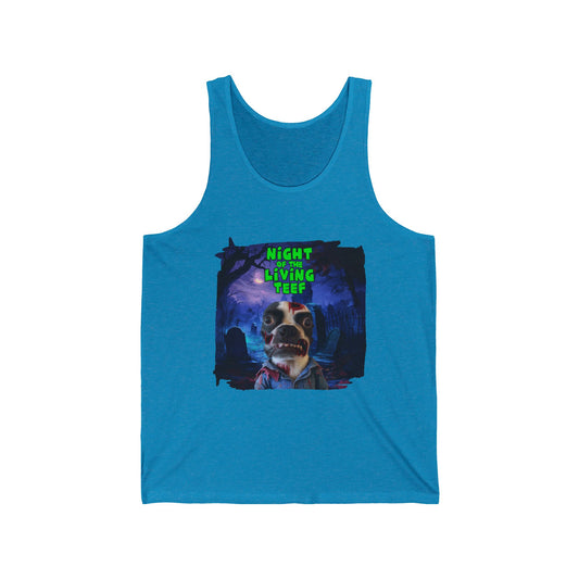 Night of the Living Teef Unisex Tank Top: Zombie Chill