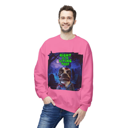 Night of the Living Teef Crewneck Sweatshirt: Zombie Comfort
