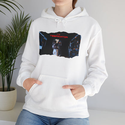 The Teefinator Unisex Pullover Hoodie: Cybernetic Comfort