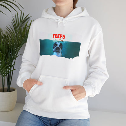 Teefs Unisex Pullover Hoodie: Sharky Style Splash