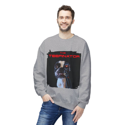 The Teefinator Crewneck Sweatshirt: Cybernetic Comfort